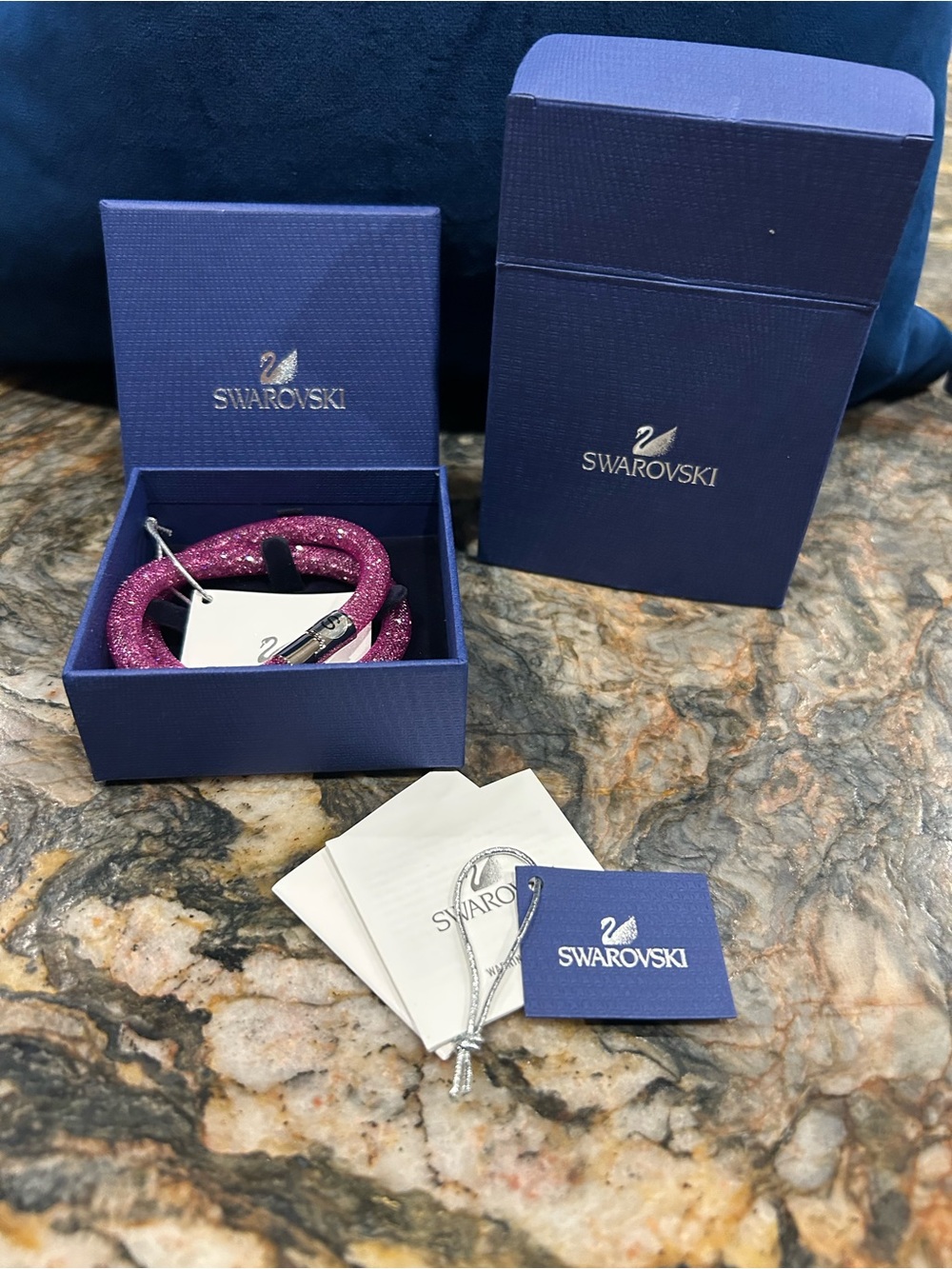 Swarovski light Purple Crystal Stardust Double Wrap Bracelet